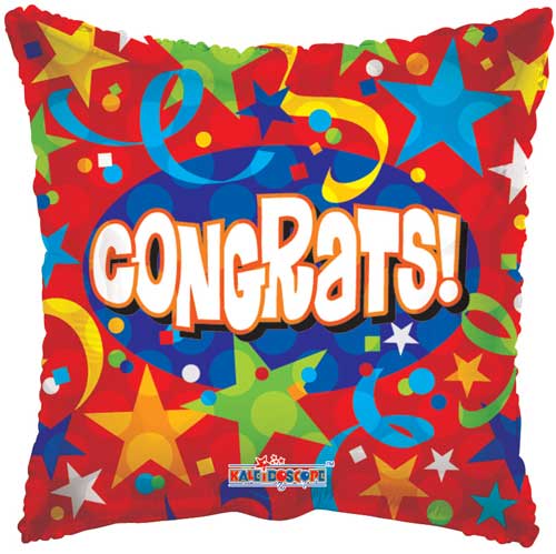 Congrats Stars & Streamers Foil Balloons