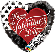 Valentine Black Hearts Foil Balloons