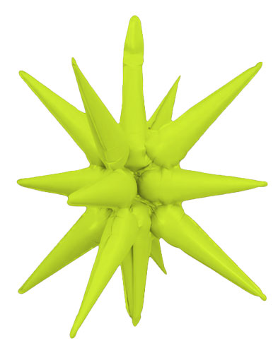 22 Inch Neon Yellow Starburst