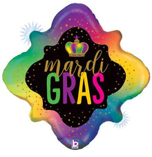 Mardi Gras Opal Balloon Shape