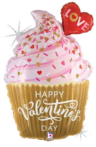 Valentine Golden Cupcake Shape