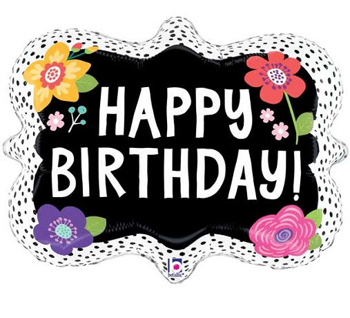 Birthday Flower Dots Shape