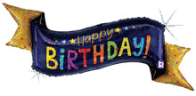 Navy Birthday Banner Shape