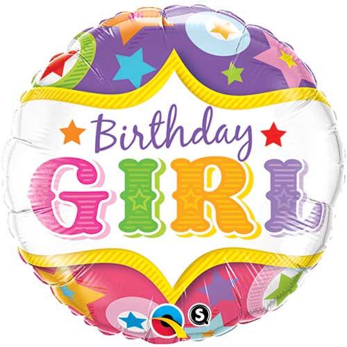 Birthday Girl Circus Foil Balloons