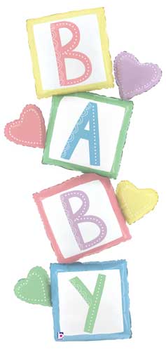 Special Delivery Baby Blocks Shape