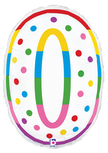 Birthday Candle 0 Foil Balloons