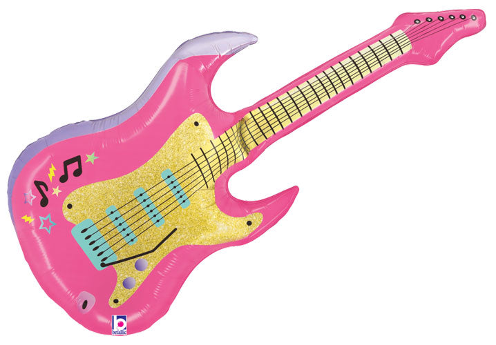 Pink Electric Guitar Shape