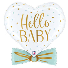 Blue Baby Bowtie Heart Foil Shape