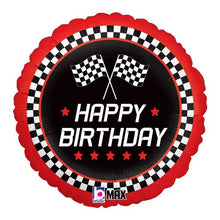 Birthday Checkered Flag Foil Balloons