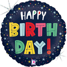 Birthday Colorful Stars Foil Balloons