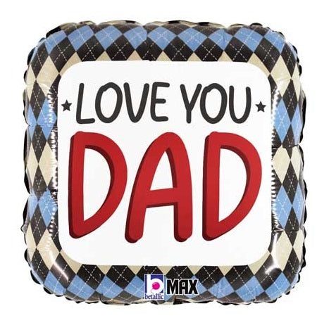 Love You Dad Argyle Balloons