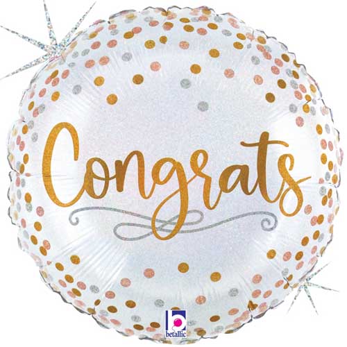 Congrats Confetti Foil Balloons