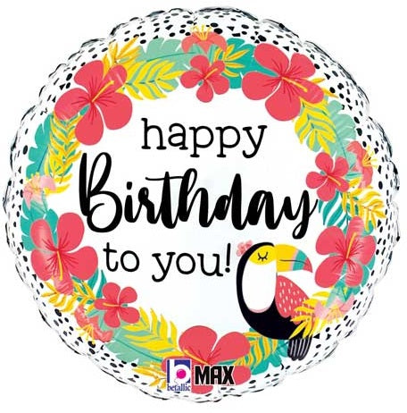 Birthday Toucan Foil Balloons