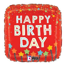 Birthday Candles Confetti Foil Balloons