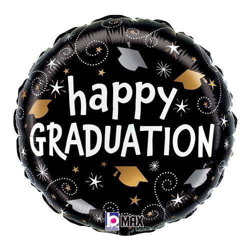 Graduation Swirls Foil Balloons