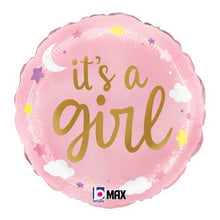 It's A Girl Stars & Clouds Foil Balloons