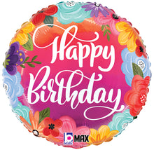 Birthday Bright Flowers Foil Balloons