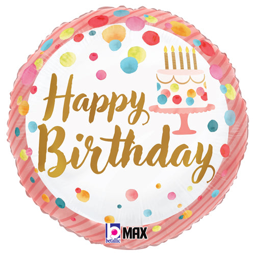 Satin Birthday Pink Party Foil Balloons