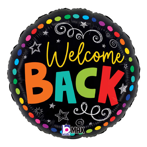 Welcome Back Colorful Foil Balloons (FLAT)