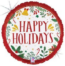 Classic Happy Holiday Foil Balloons