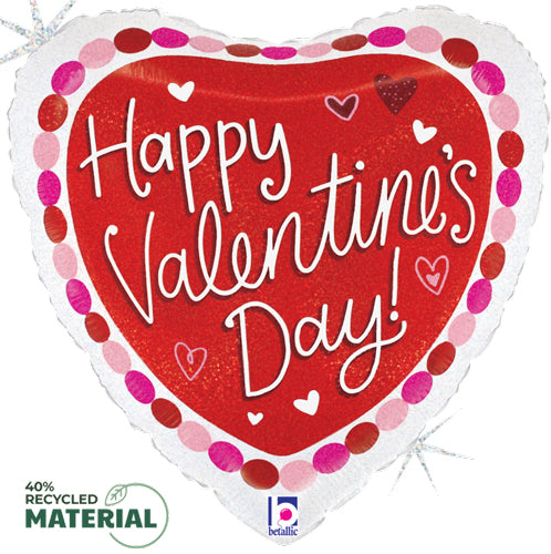 Pom Pom Valentine Foil Balloons