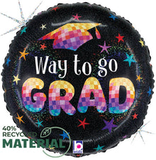 Disco Stars Grad Foil Balloons