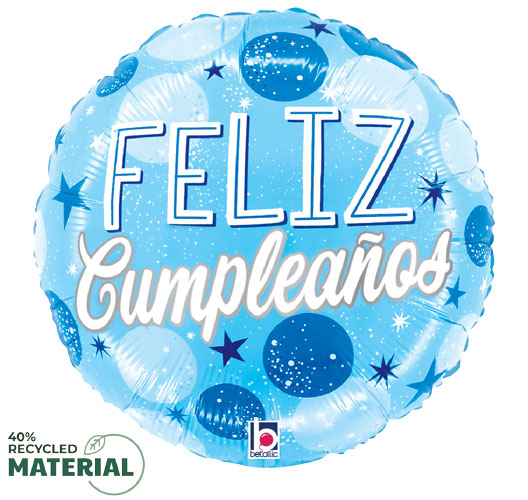 Estrellas Azules de Cumpleanos Foil Balloons