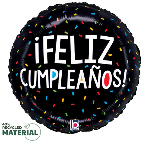 Cumpleanos Confeti Coloridos Foil Balloons