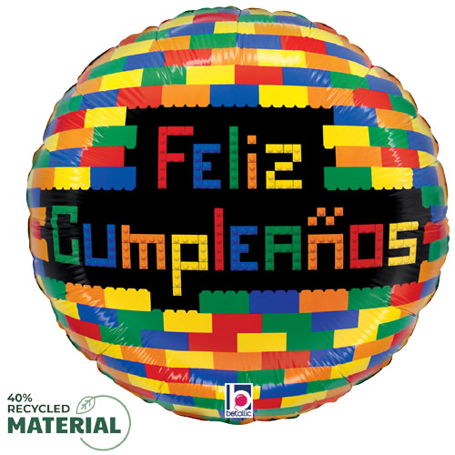 Bloques de Cumpleanos Foil Balloons