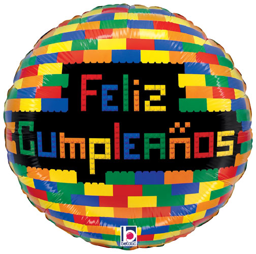 Bloques de Cumpleanos Foil Balloons