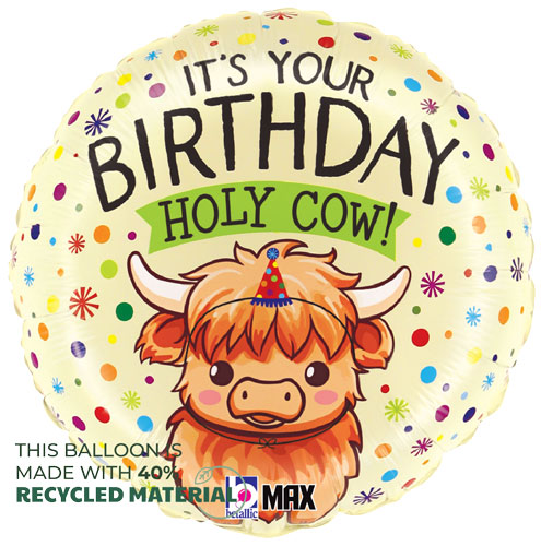 Highland Holy Cow Birthday Foil Balloons
