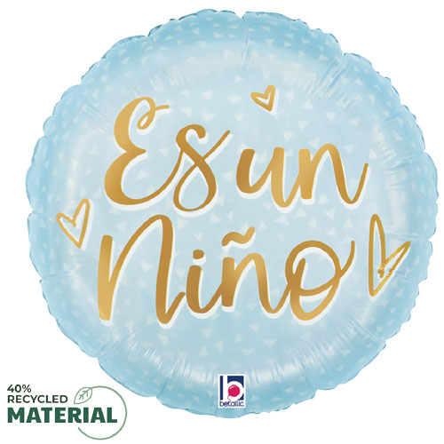 Azul Saten Para Bebe Foil Balloon