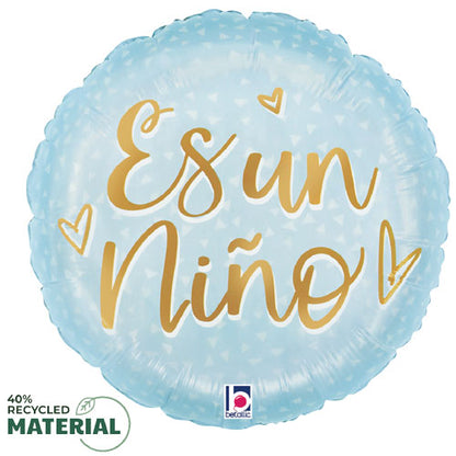 Azul Saten Para Bebe Foil Balloon