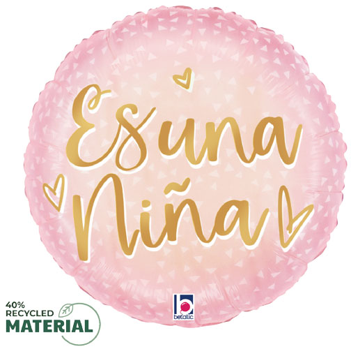 Rosa Saten Para Bebe Foil Balloon