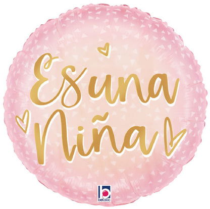 Rosa Saten Para Bebe Foil Balloon