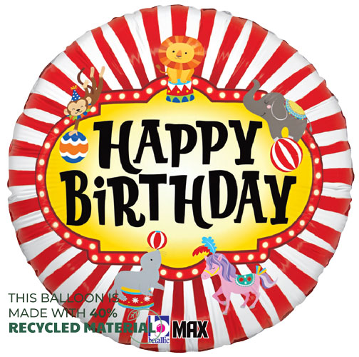 Circus Animals Birthday Foil Balloons