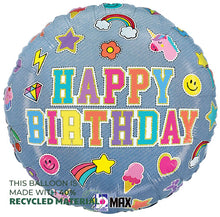 Birthday Denim Birthday Foil Balloons