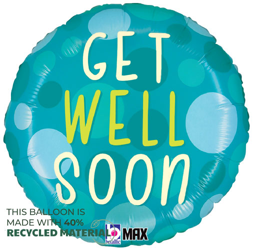 Get Well Soon Garden Dots Foil Balloons