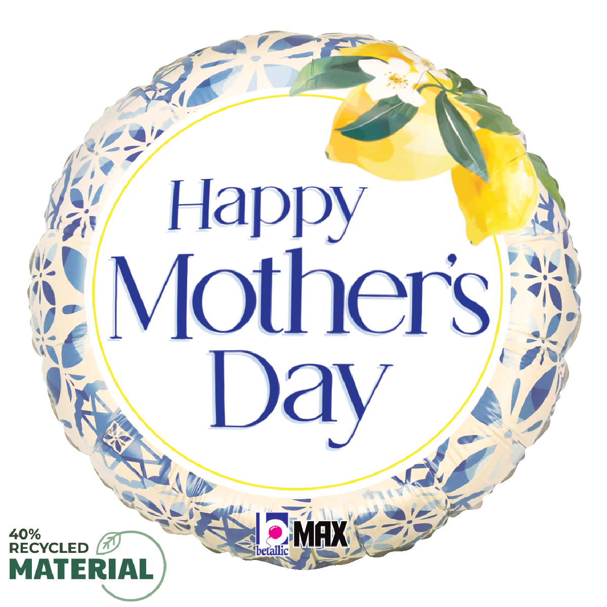 Mother's Day Mediterranean Tiles Foil Balloons