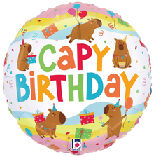 Capybara Birthday Foil Balloons