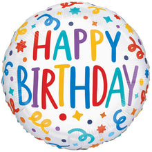 Playful Streamers Birthday Foil Balloons