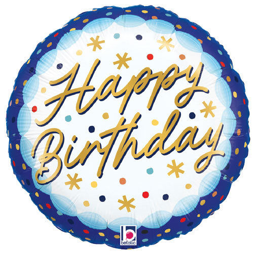 Birthday Let's Party Confetti Foil Balloons
