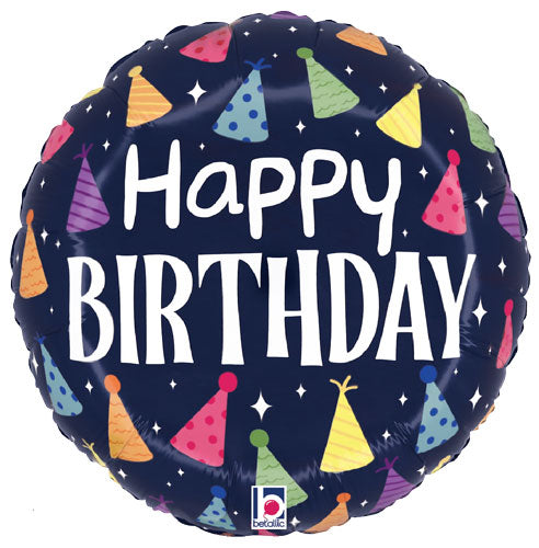 Birthday Party Hats Foil Balloons