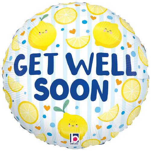 Get Well Soon Lemons Foil Balloons