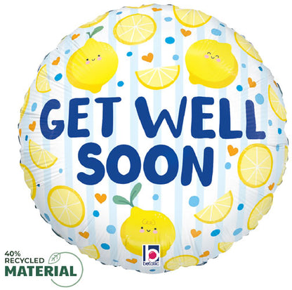 Get Well Soon Lemons Foil Balloons
