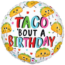 Taco Birthday Foil Balloons