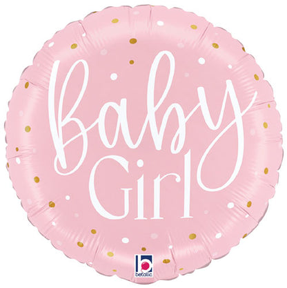 Baby Girl Pink Dots Foil Balloon
