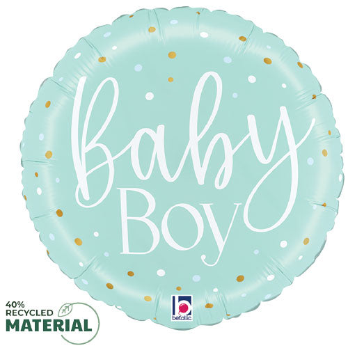 Baby Boy Blue Dots Foil Balloon