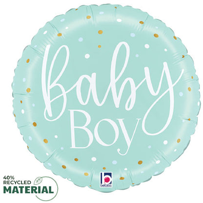 Baby Boy Blue Dots Foil Balloon