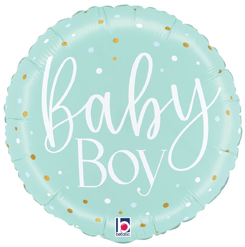 Baby Boy Blue Dots Foil Balloon